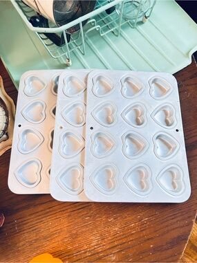 Vintage metal Heart molds